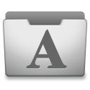 Aluminum Grey Fonts Icon 128x128 png